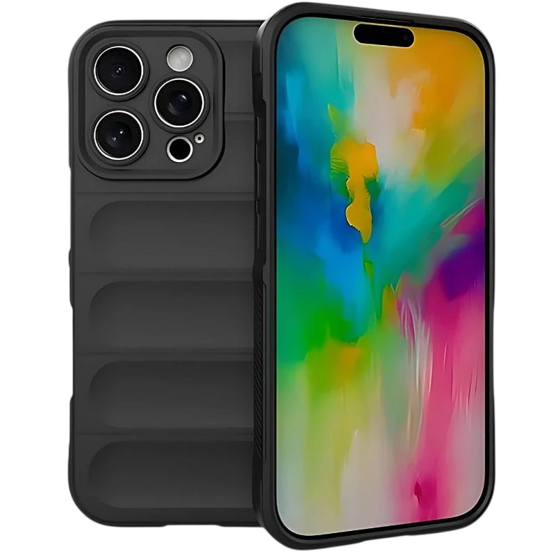 Funda de silicona Wave iPhone 16 Pro Max Negro