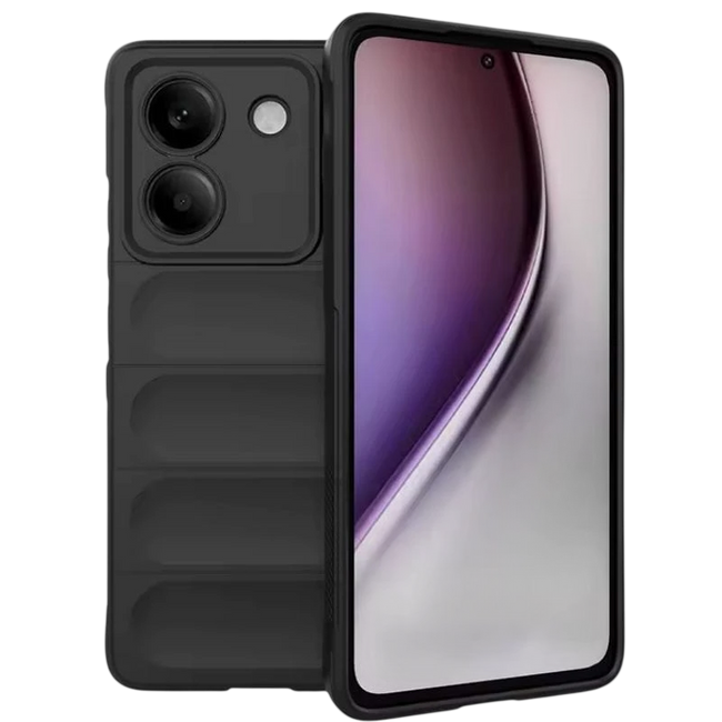 Funda de silicona Wave Xiaomi Poco M7 Pro Negro Hover Image