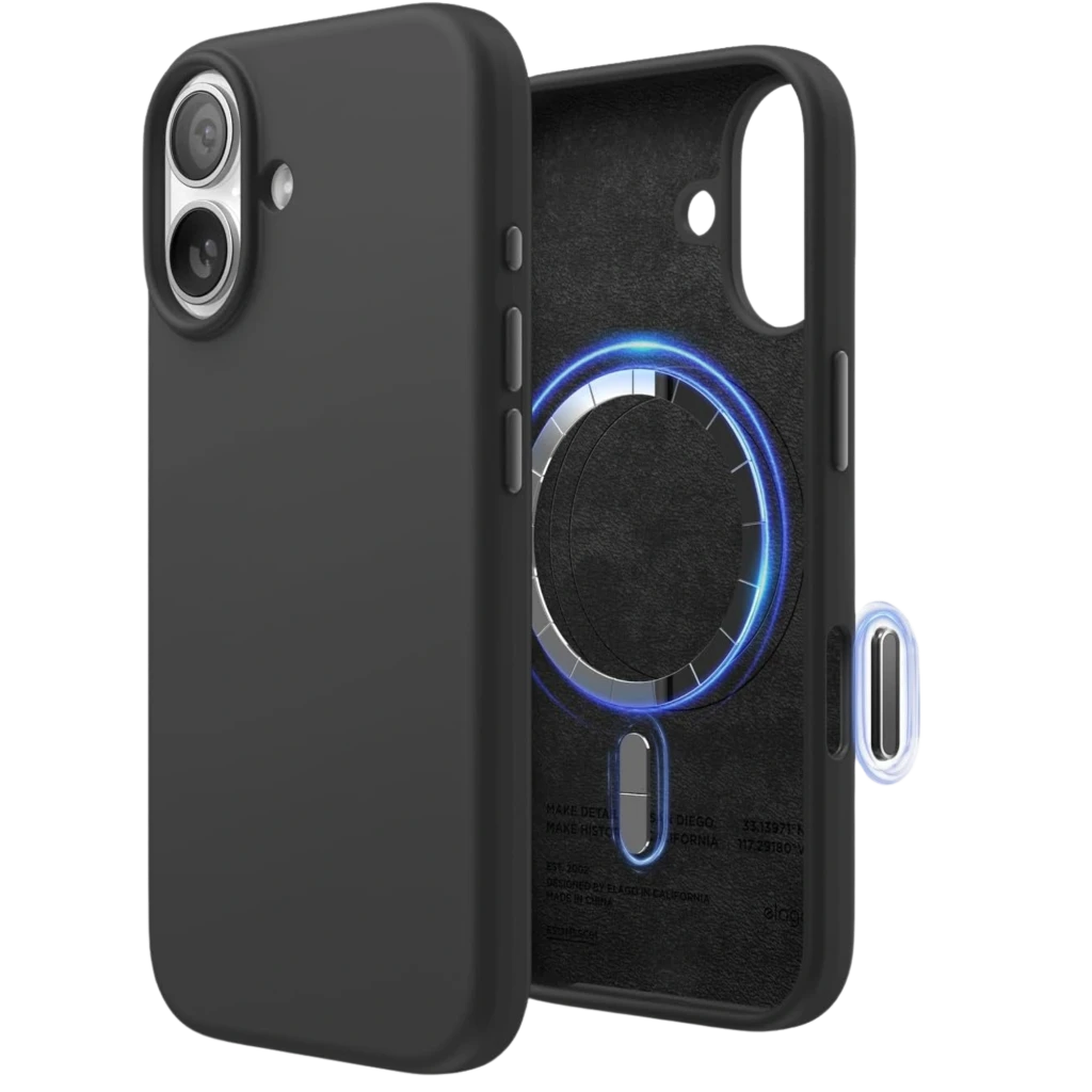 Funda Suave Magsafe Compatible iPhone 17 Negro