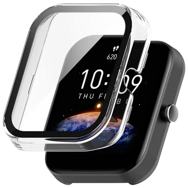 Funda PC + Cristal Templado Amazfit Bip 3 / Bip 3 Pro Transparente