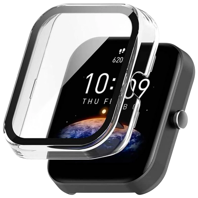 Funda PC + Cristal Templado Amazfit Bip 3 / Bip 3 Pro Transparente Hover Image