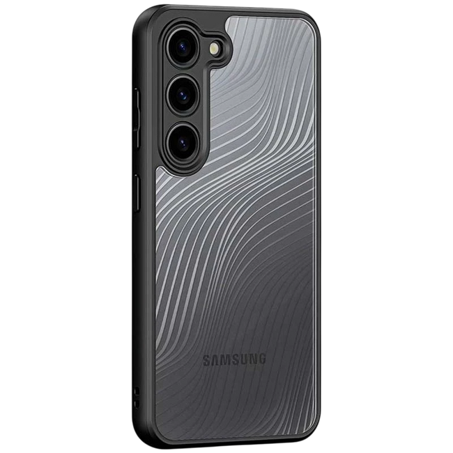 Funda rígida Anti-Scratch Shell Samsung Galaxy S23 Negro+Transparente Hover Image