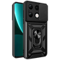 Funda Armadura Militar para Xiaomi Redmi Note 13 4G con Protección de Cámara, Soporte Metálico y Anillo Negro