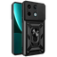 Funda Armadura Militar para Xiaomi Redmi Note 13 Pro 5G / Poco X6 5G con Protección de Cámara, Soporte Metálico y Anillo Negro