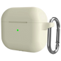 Funda de silicona con Mosquetón para Apple AirPods 3 Gen Blanco