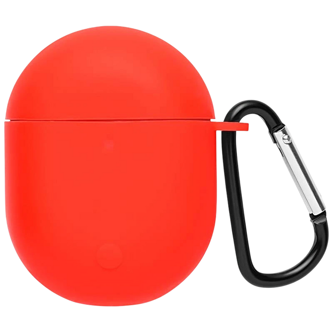Funda de silicona con Mosquetón para Xiaomi Redmi Buds 3 Pro / POCO Buds Pro Rojo Hover Image