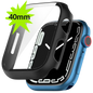 Funda PC + Cristal Templado Apple Watch 40mm - Compatible con Apple Watch 4/5/6/SE Negro