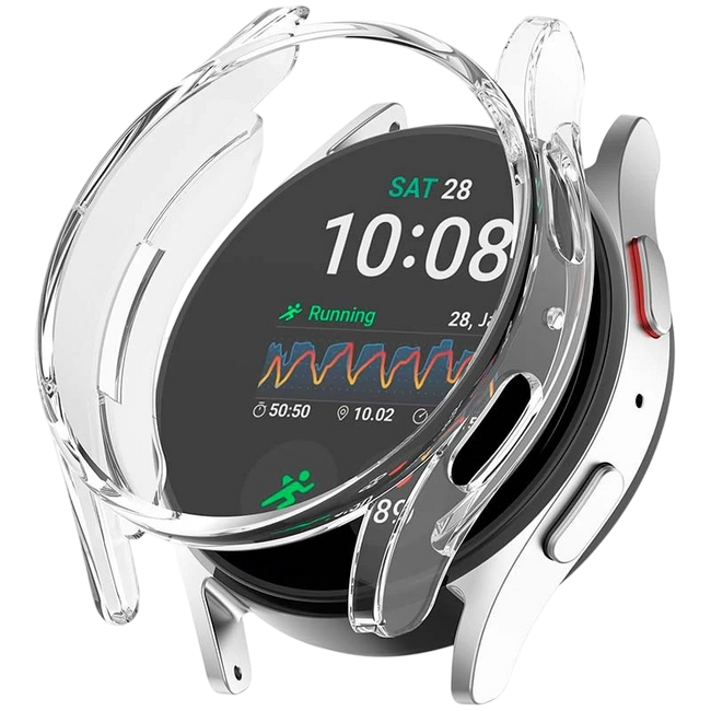 Funda PC + Cristal Templado Samsung Galaxy Watch7 44mm Transparente Hover Image