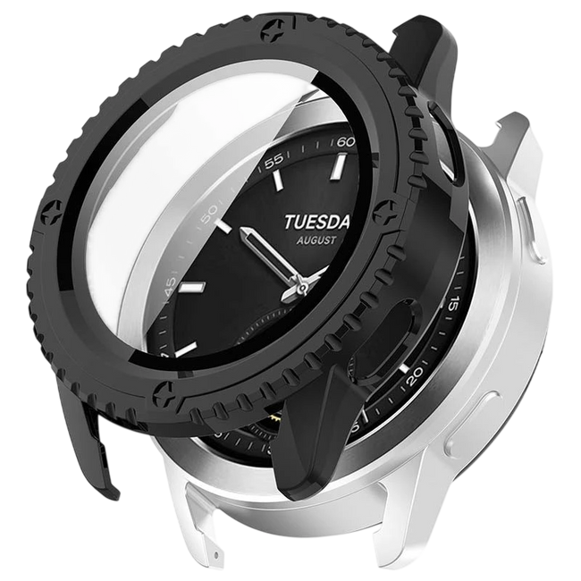 Funda PC + Cristal Templado Xiaomi Watch S3 Negro Hover Image