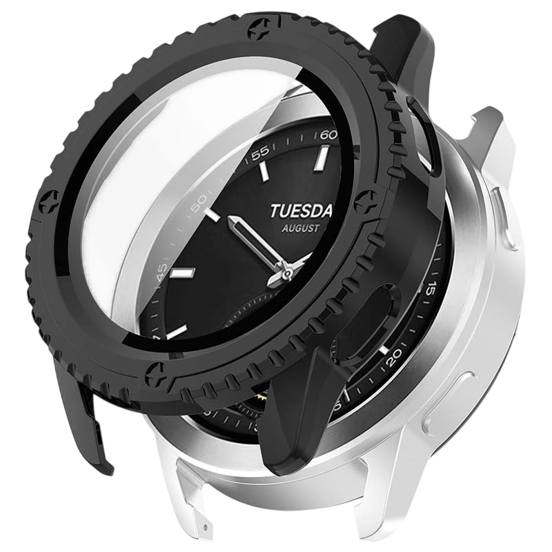 Funda PC + Cristal Templado Xiaomi Watch S3 Negro