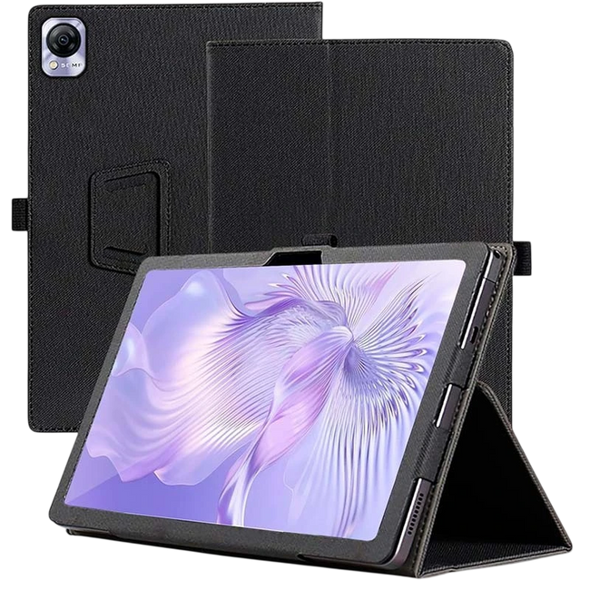 Funda Inteligente de PU Blackview MEGA 1 con Soporte Negro Hover Image