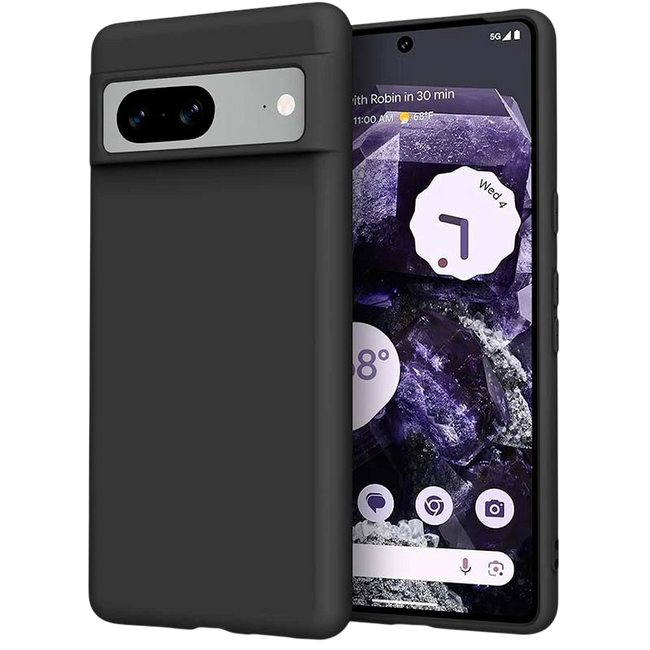 Funda de silicona Google Pixel 8 Negro Hover Image