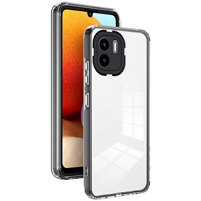 Funda de silicona Xiaomi Redmi A1 / Redmi A2 con Bumper Negro Hover Image