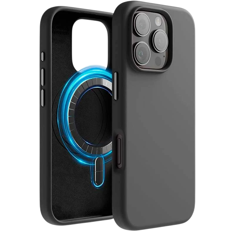 Funda Suave Magsafe Compatible iPhone 16 Pro Max Negro