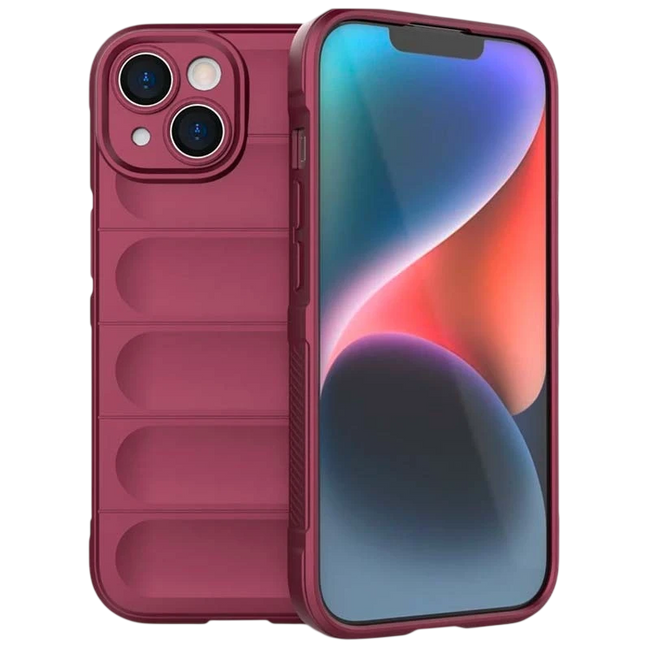 Funda de silicona Wave iPhone 15 Borgoa Hover Image