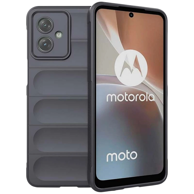 Funda de silicona Wave Motorola Moto G54 Gris Hover Image