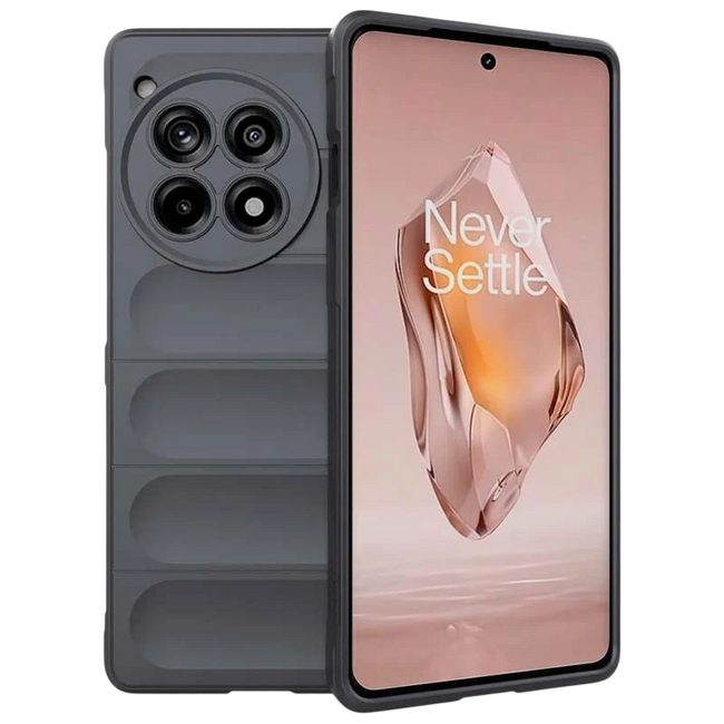 Funda de silicona Wave Oneplus 12R Gris Oscuro Hover Image