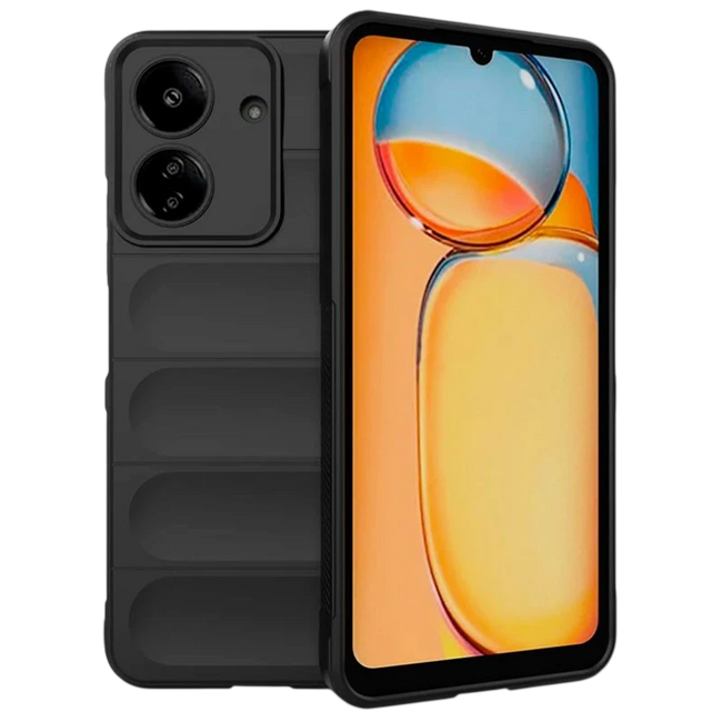 Funda de silicona Wave Xiaomi Redmi 13C / Poco C65 / Poco M6 5G Negro Hover Image