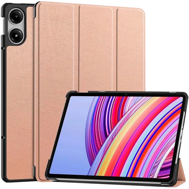 Funda Inteligente Xiaomi Redmi Pad Pro / Poco Pad 12.1 con Soporte Dorado Rosa Hover Image