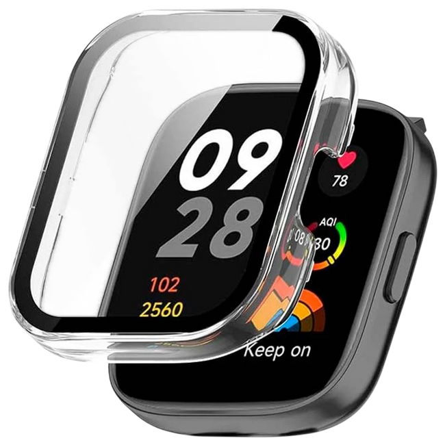 Funda PC + Cristal Templado Xiaomi Redmi Watch 3 Transparente Hover Image