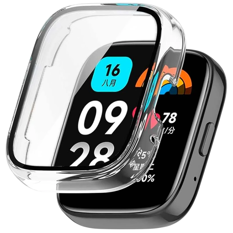 Funda PC + Cristal Templado Xiaomi Redmi Watch 3 Active Transparente