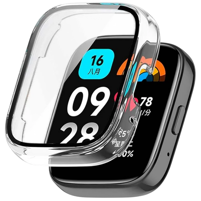 Funda PC + Cristal Templado Xiaomi Redmi Watch 3 Active Transparente Hover Image