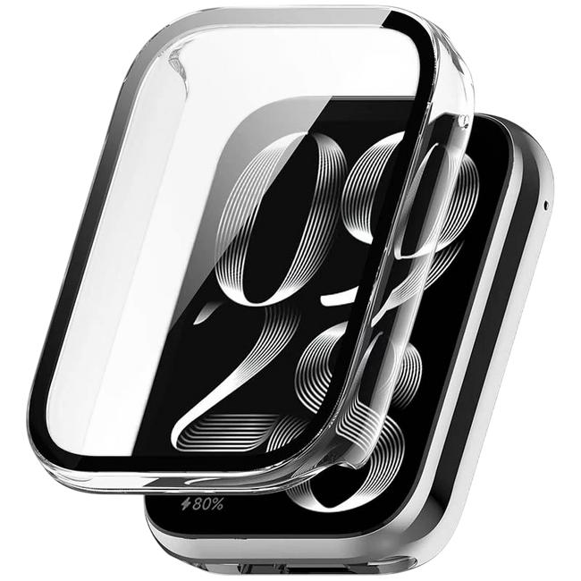 Funda PC + Cristal Templado Xiaomi Mi Smart Band 8 Pro Transparente Hover Image