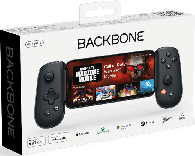 Mando Backbone Gamepad Xbox Para Iphone Y Android Cargador Con Usb-c (black) (2. Generacion) Hover Image