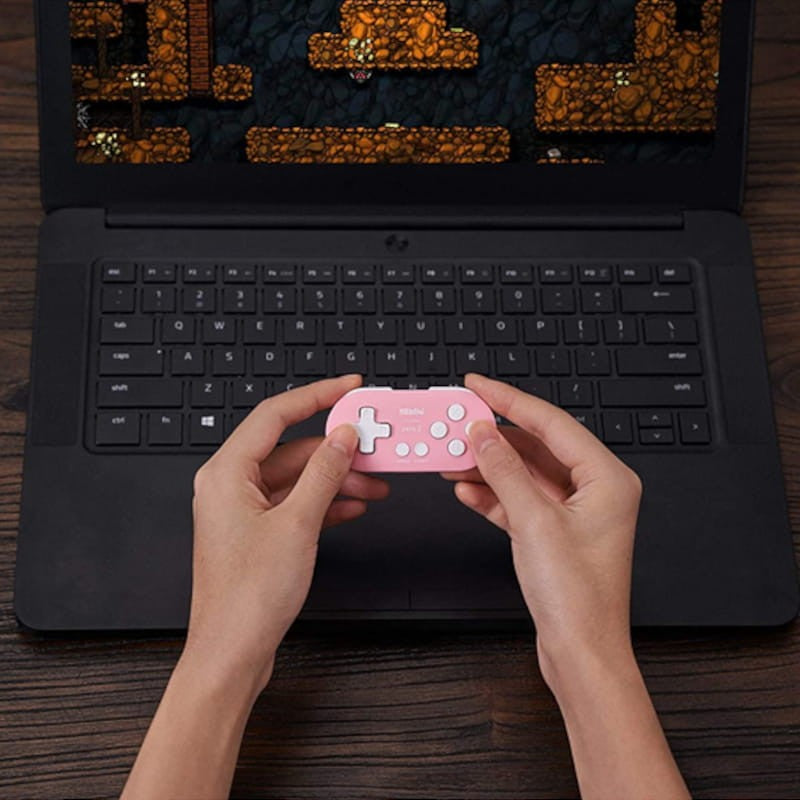 Gamepad 8BitDo Zero 2 Bluetooth Rosa - Mando Compatible Nintendo Switch, Windows, Android, macOS, Steam y Raspberry Pi