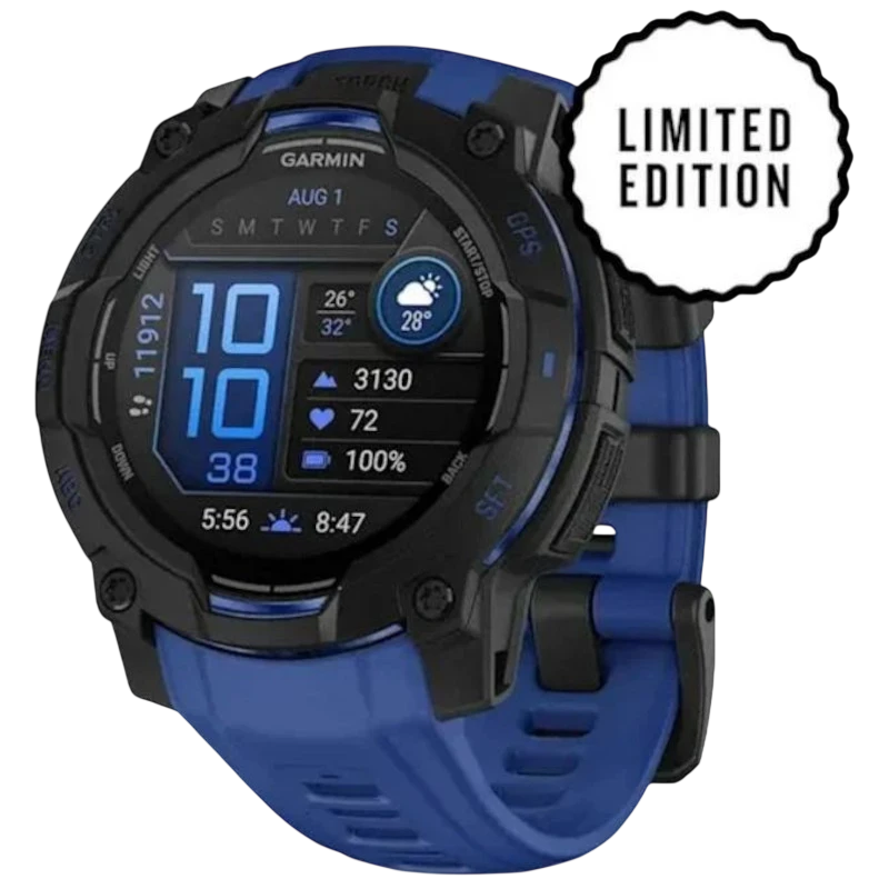 Garmin Instinct 3 AMOLED 45mm Negro con Correa azul - Desprecintado