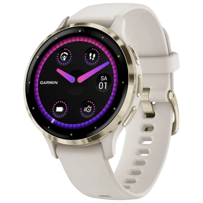 Garmin Venu 3S Gris Dorado - Reloj inteligente Hover Image