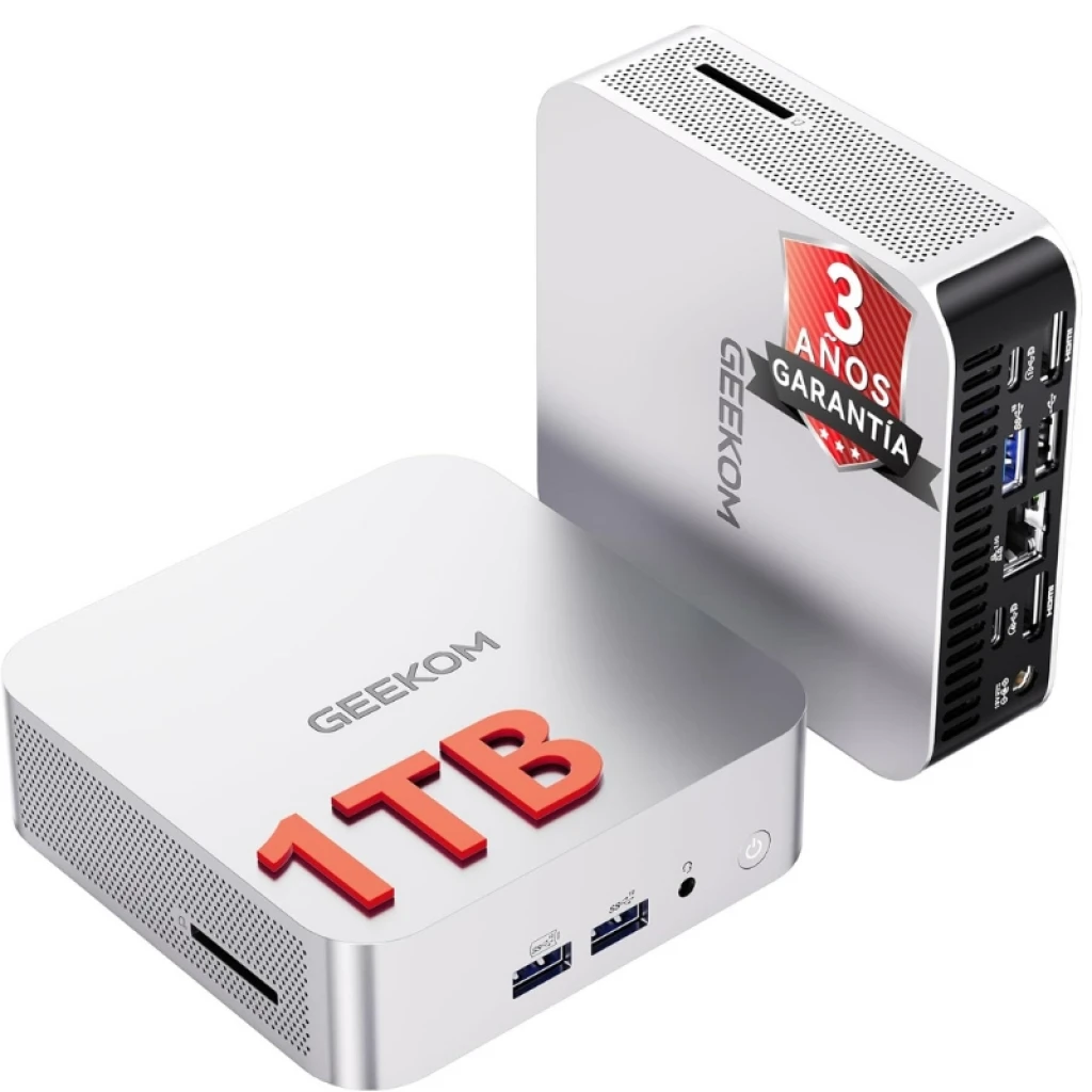 GEEKOM A6 AMD Ryzen 7 6800U 16GB/1TB W11 Pro - Mini PC