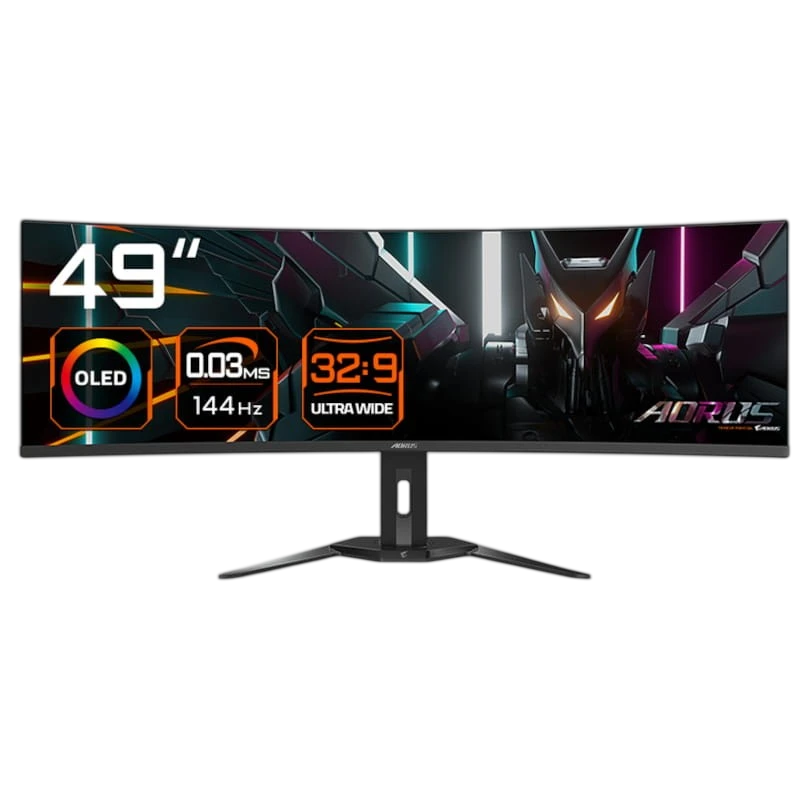 Gigabyte AORUS CO49DQ 49 WDQHD OLED UltraWide Curvo 144 Hz FreeSync Premium Pro Negro