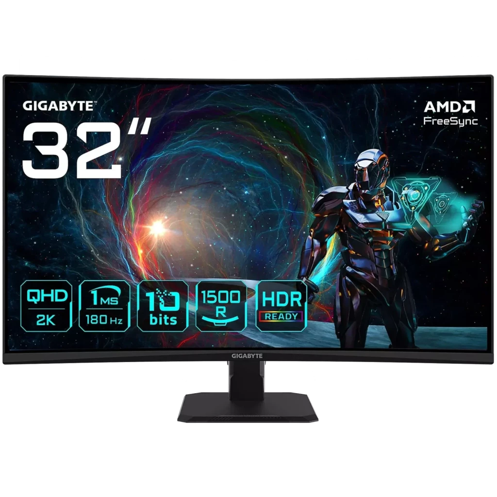 GIGABYTE GS32QCA 32" Quad HD LED 180 Hz 1 ms FreeSync Negro - Monitor PC