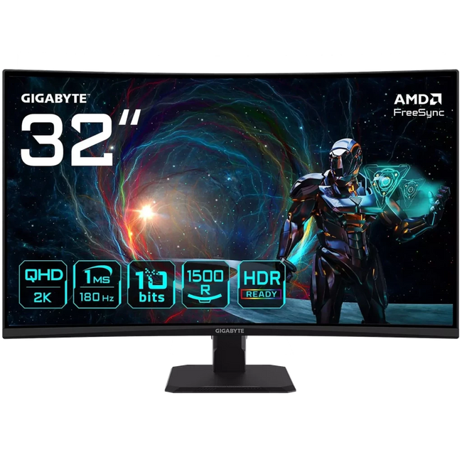 GIGABYTE GS32QCA 32" Quad HD LED 180 Hz 1 ms FreeSync Negro - Monitor PC Hover Image