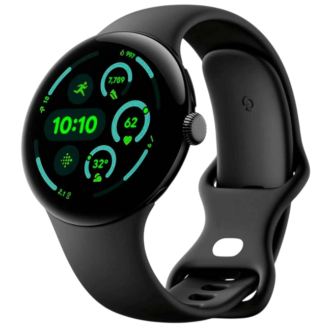 Google Pixel Watch 3 45mm Wi-Fi Negro con Correa Obsidiana Hover Image