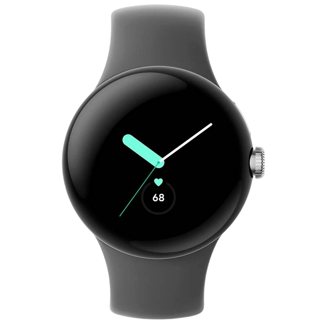 Google Pixel Watch Wi-Fi Plata con Correa Carbón Hover Image