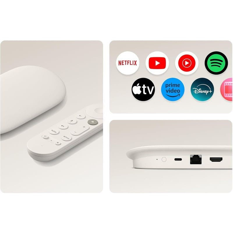 Google TV Streamer 4K con IA y mando por voz Porcelana - Android TV
