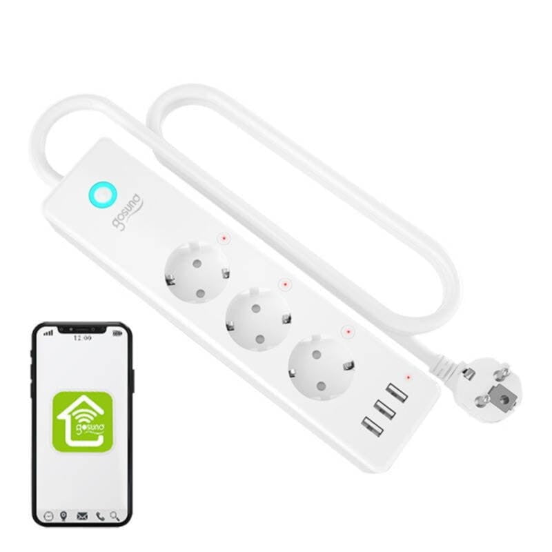 Gosund P1 Plus - Regleta inteligente que cuenta con tres enchufes AC Schuko y tres puertos USB-A