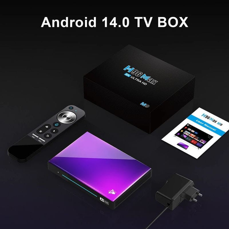 H96 Max M9 RK3576 4GB/32GB Wifi 6 Android 14 Negro - Android TV