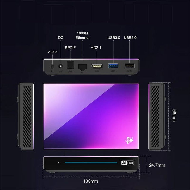 H96 Max M9 RK3576 8GB/128GB Wifi 6 Android 14 Negro - Android TV Main Image