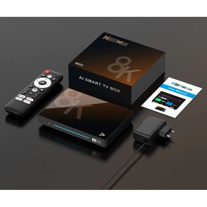 H96 MAX M9S 8K RK3576 8GB/128GB Wifi 6 Android 14 Negro - Android TV