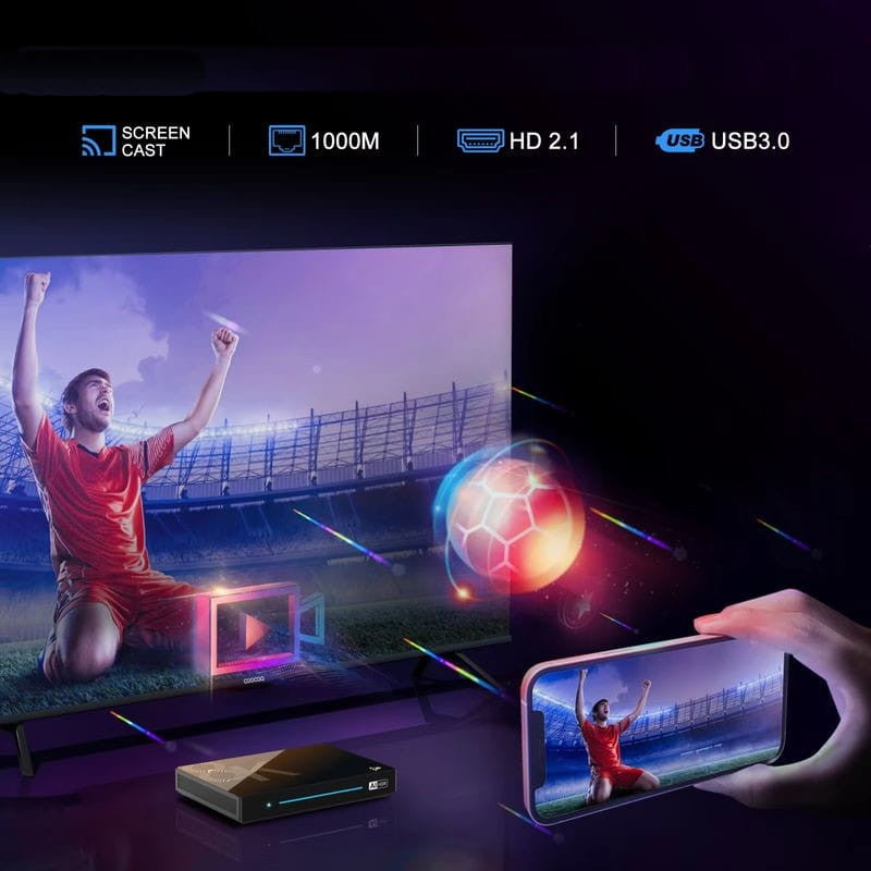 H96 MAX M9S 8K RK3576 8GB/128GB Wifi 6 Android 14 Negro - Android TV