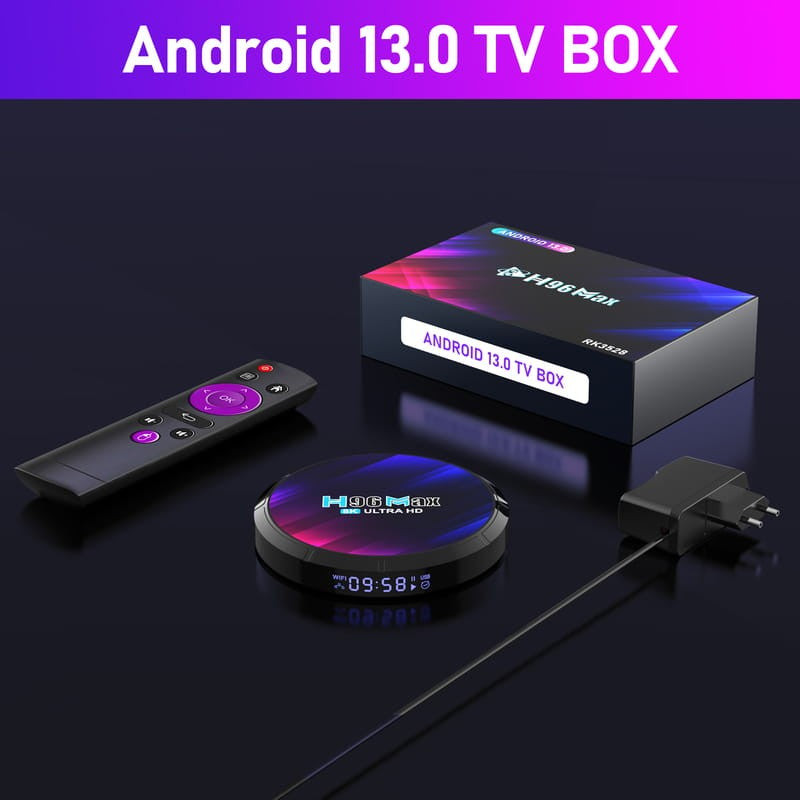 H96 MAX RK3528 4GB/32GB Android 13 Negro - Android TV