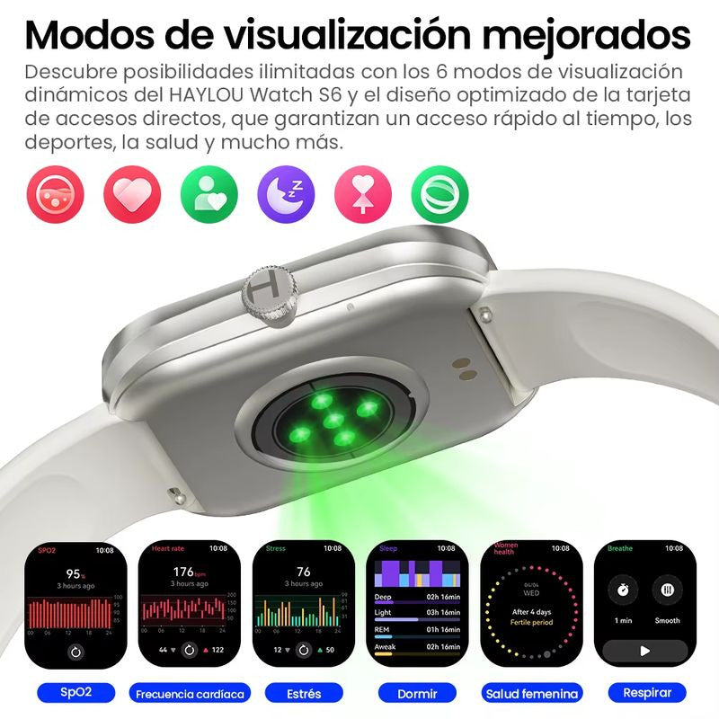 Smartwatch Haylou Watch S6 Negro