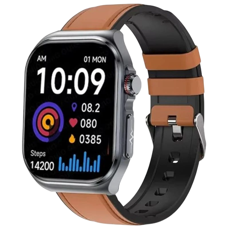 Hello ET585 Cuero Marrón - Reloj inteligente