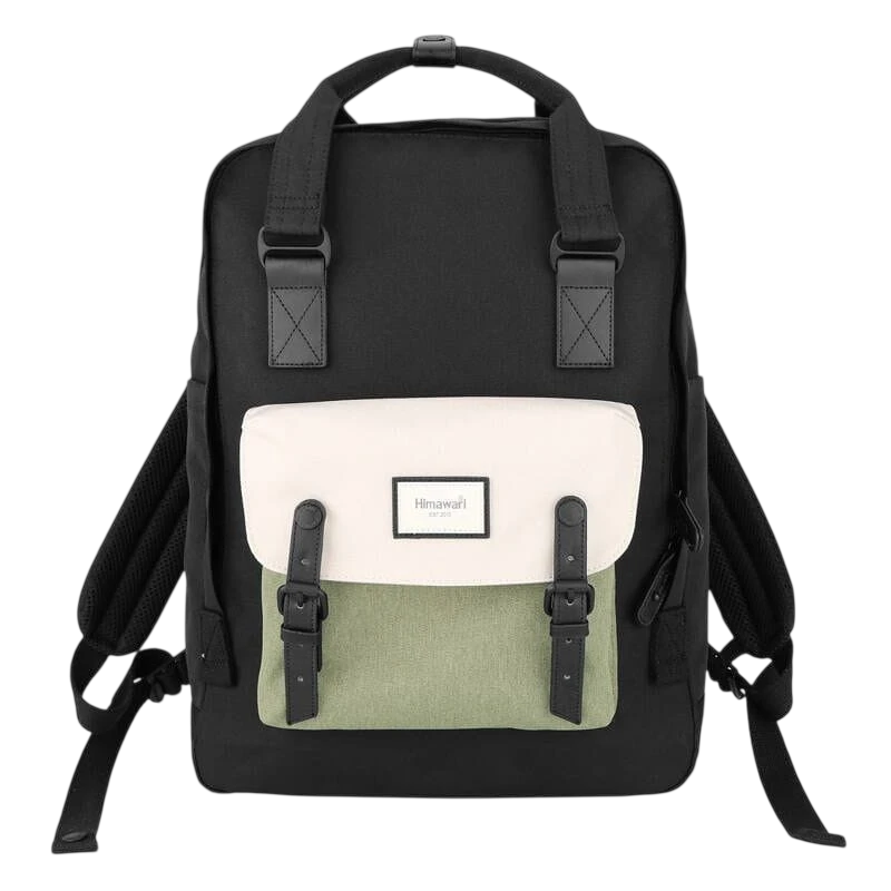 Himawari 1010 Negro y Verde - Mochila para portátil