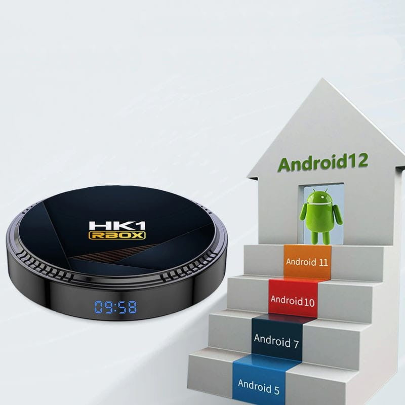 HK1 RBox H8 H618 4GB/64GB Wifi 6 Bluetooth Android 12 - Android TV