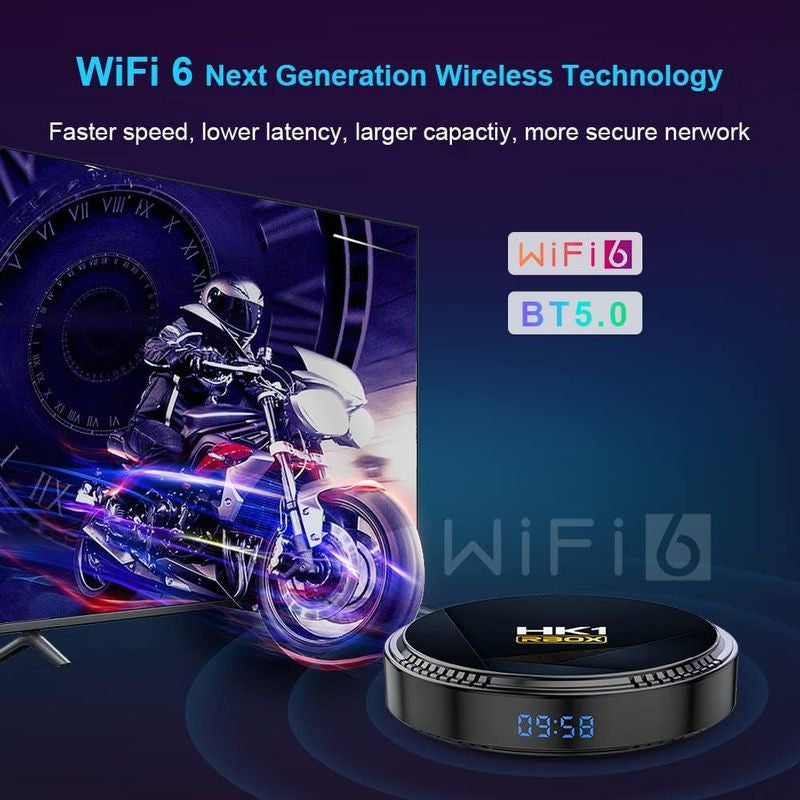 HK1 RBox H8 H618 4GB/64GB Wifi 6 Bluetooth Android 12 - Android TV
