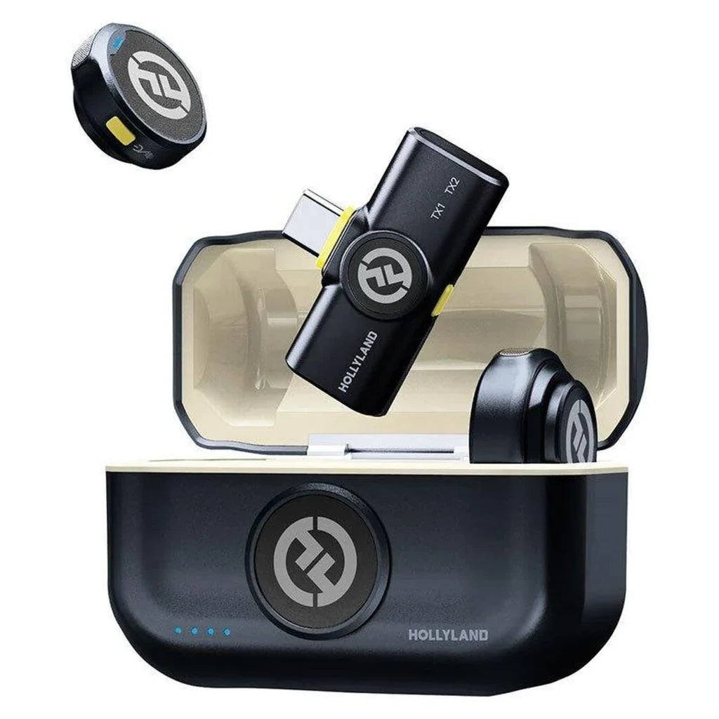 Micrófono Hollyland Lark M2 Duo Mobile USB-C Inalámbrico de Solapa